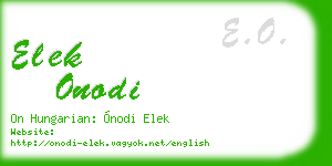 elek onodi business card