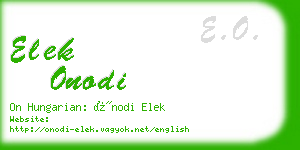 elek onodi business card